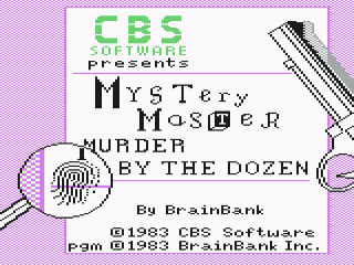 Mystery Master : Murder by the Dozen title screen for Commodore 64